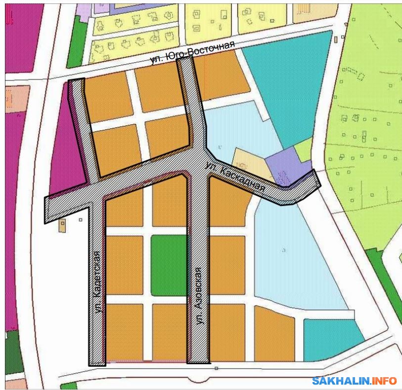 Карта микрорайонов южно сахалинска