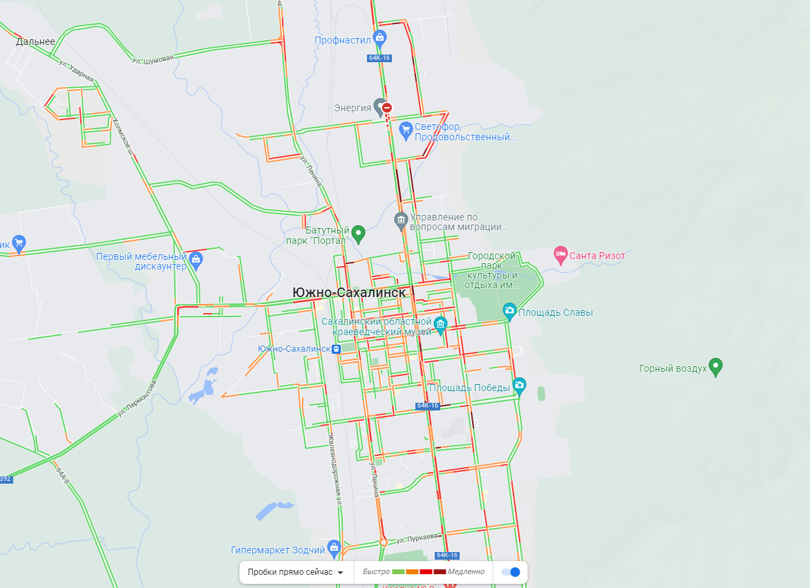 Карта южно сахалинска 3д