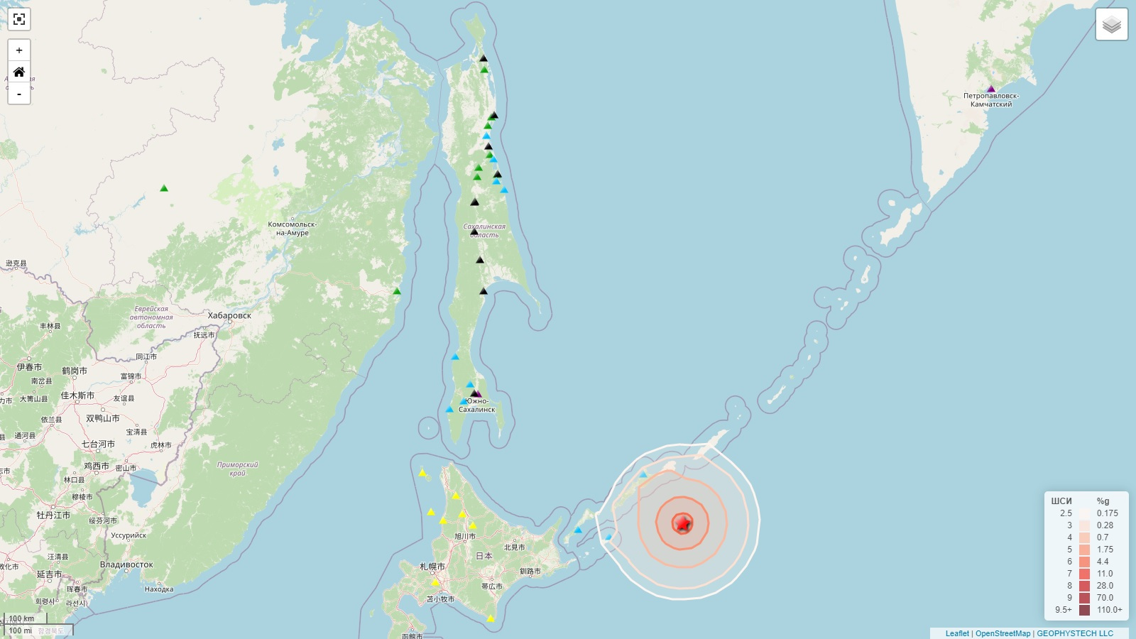 землетрясение на курильских островах