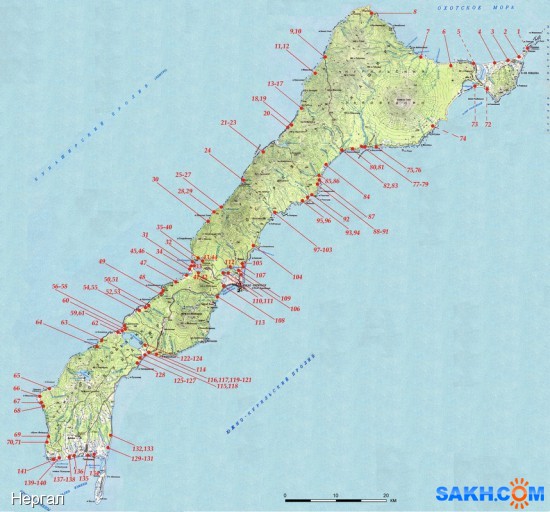 Карта острова итуруп с населенными пунктами подробная