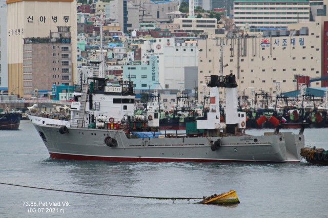 ЧИСТЫЙ.   (IMO  8423208,  MMSI  273842110,  CS  UCXI).   Порт Пусан.
Фотограф: 7388PetVladVik

Просмотров: 1933
Комментариев: 0
